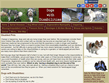 Tablet Screenshot of dogswithdisabilities.com